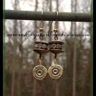 Chic Brass Bullet Earring w/Bling