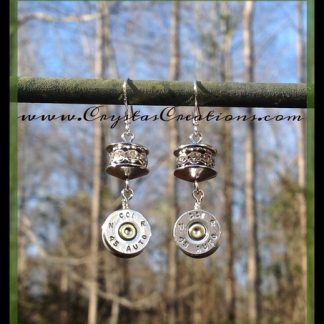 Chic Aluminum/Steel Bullet Earring w/Bling