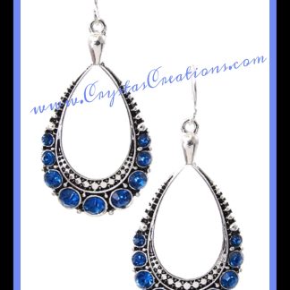 Sapphire Rhinestone Earrings SP