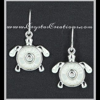 Turtle Earrings w/Faux Bullet SP