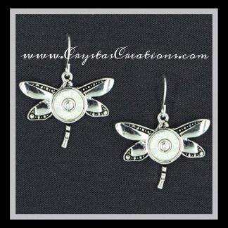 Dragonfly Earrings w/Faux Bullet SP