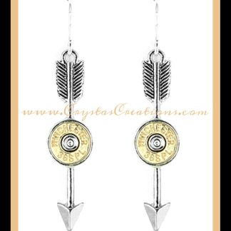 Follow Your Arrow Earrings w/Faux Bullet SP/GP