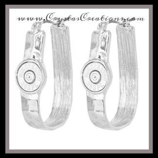 WIN 38SPL Faux Bullet Hoop Earrings SP