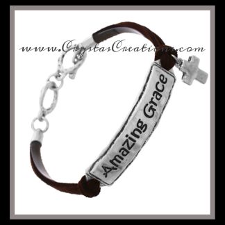 Amazing Grace & Suede Double Cord Bracelet