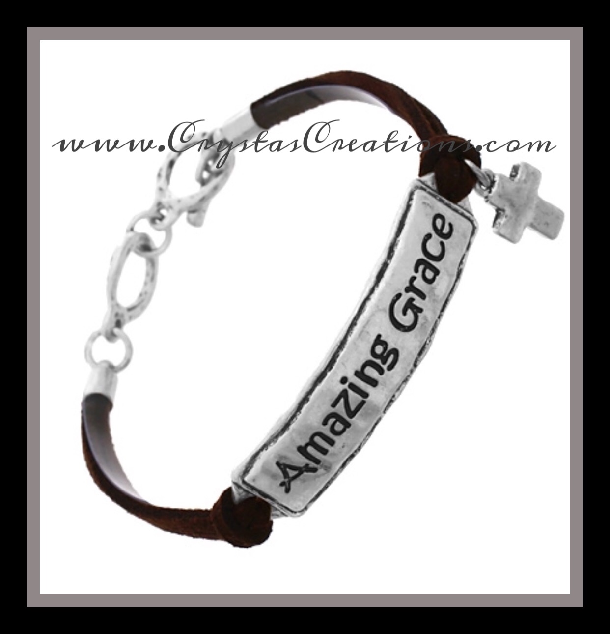 Amazing Grace & Suede Double Cord Bracelet