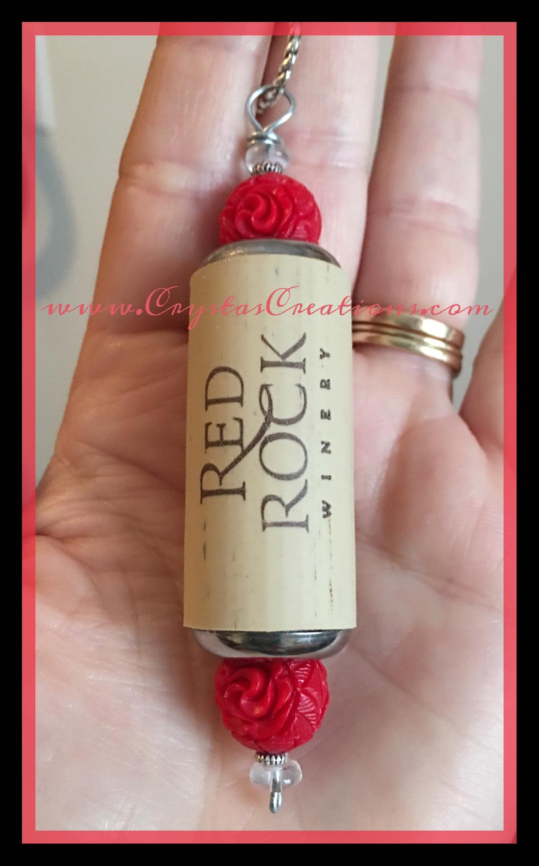Red Rock Winery Cork Key Chain