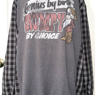 Genius by Birth, Grumpy by Choice Upcycled Shirt
