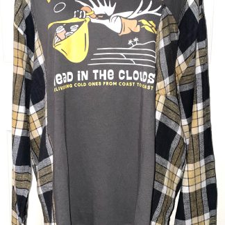 Upcycled RUMRUNNERS Head In The Clouds Shirt